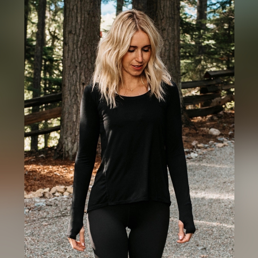 Zyia Black Heavenly Long T, NWT, Medium